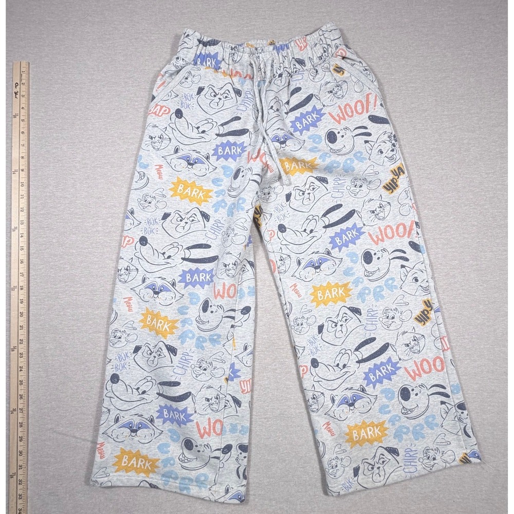 Disney Parks Pets Sidekicks Lounge Wide Leg Pants Character Print XS Pluto Meeko